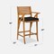 Best Choice Products Set of 2 Outdoor Acacia Wood Bar Stools Bar Chairs w/ Weather-Resistant Cushions